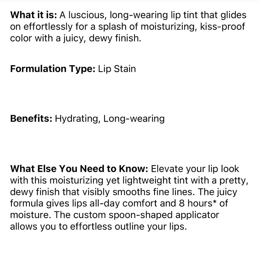 Benefit Splashtint Moisturizing Dewy Lip Tint “Tutti Frutti”